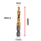 Titanium Plated Metric Tap Drill Bits With Hex Shank 9