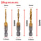 Titanium Plated Metric Tap Drill Bits With Hex Shank 18