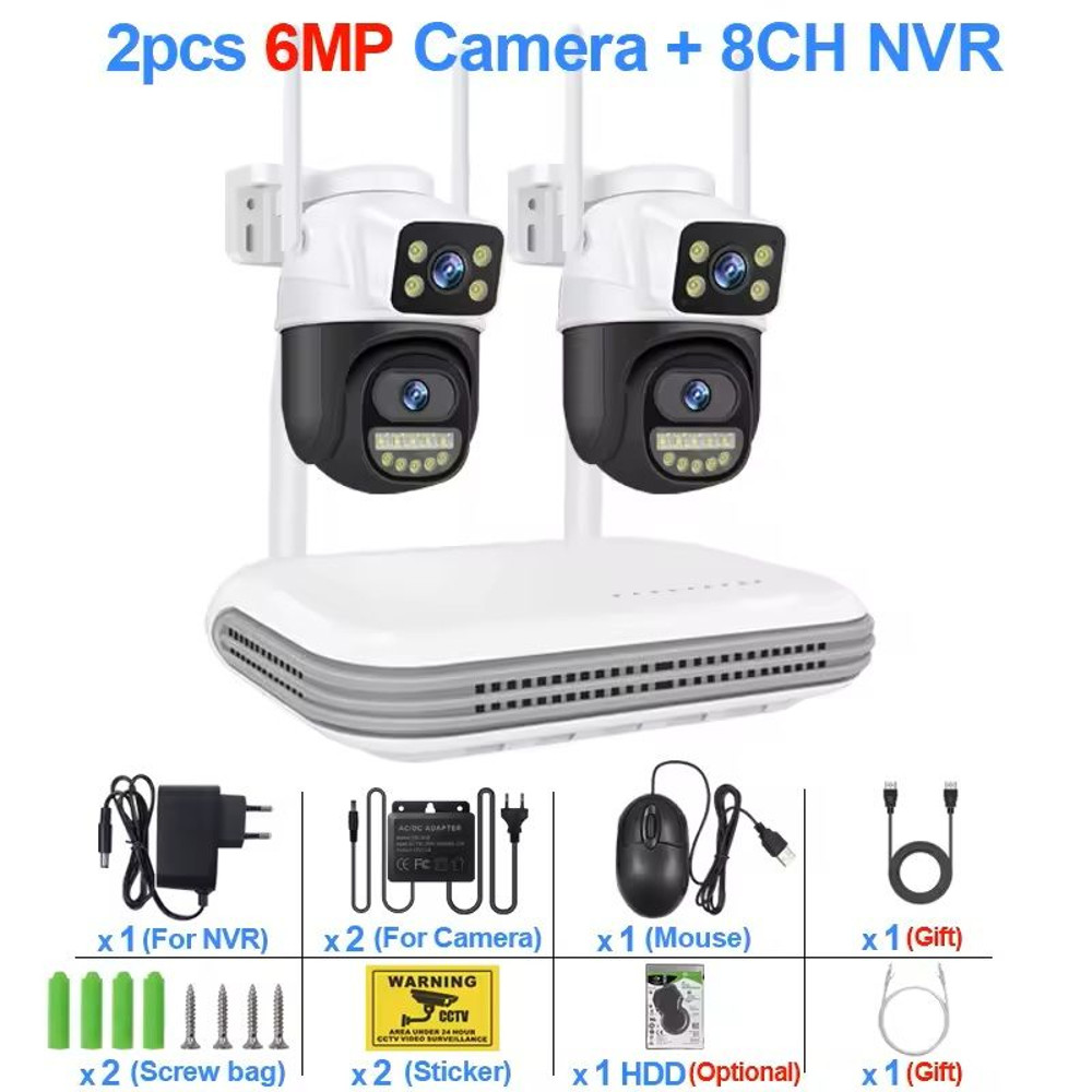 Wireless CCTV Security Camera System With Dual Lens Cameras And 8CH NVR 5