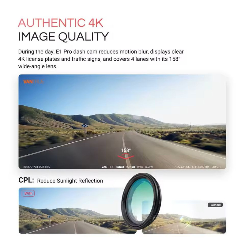 4K Mini Dash Cam With HDR Night Vision And GPS WiFi Tracking 3