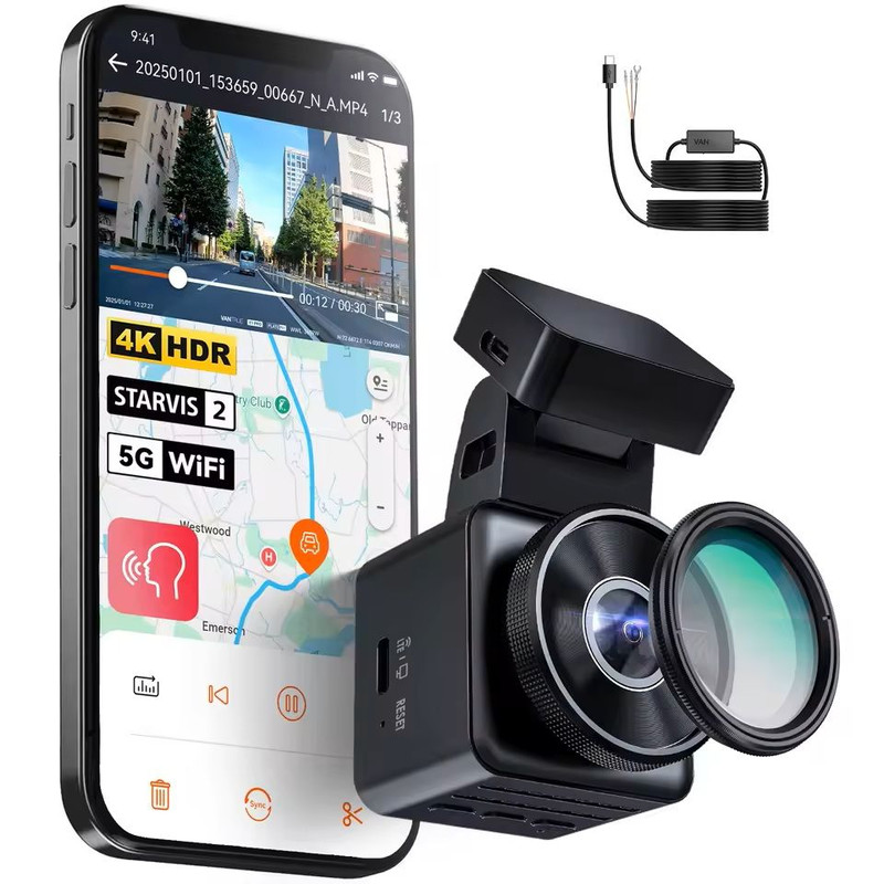 4K Mini Dash Cam With HDR Night Vision And GPS WiFi Tracking 6