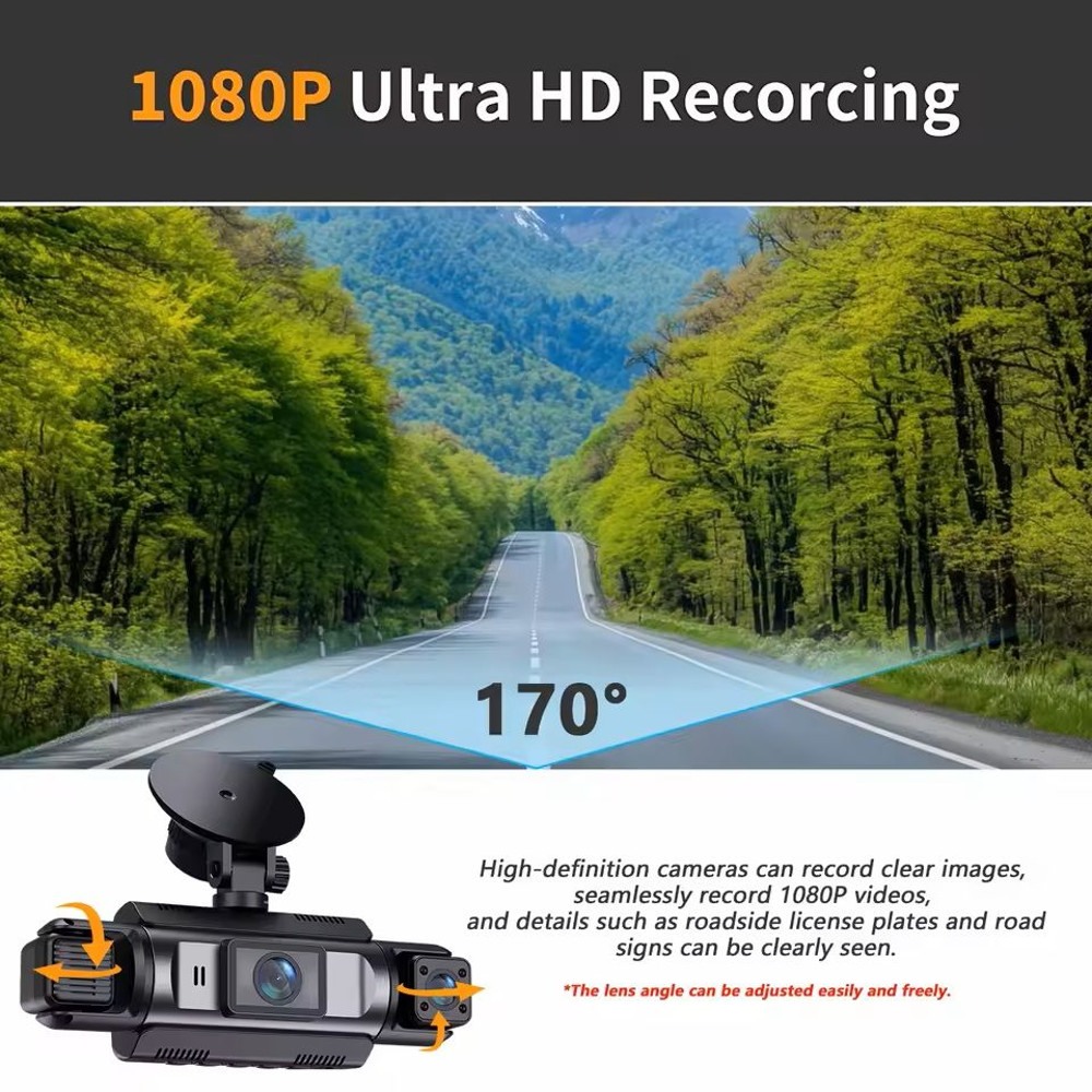4Channel 360 Degree WiFi Dash Cam With Night Vision And Parking Monitor 3