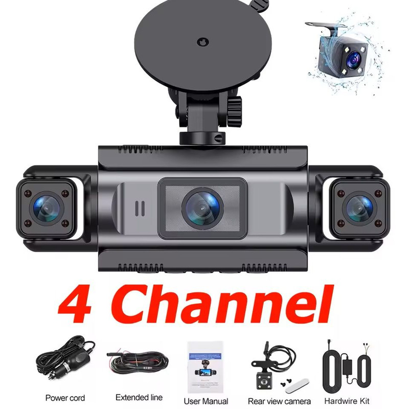 4Channel 360 Degree WiFi Dash Cam With Night Vision And Parking Monitor 7