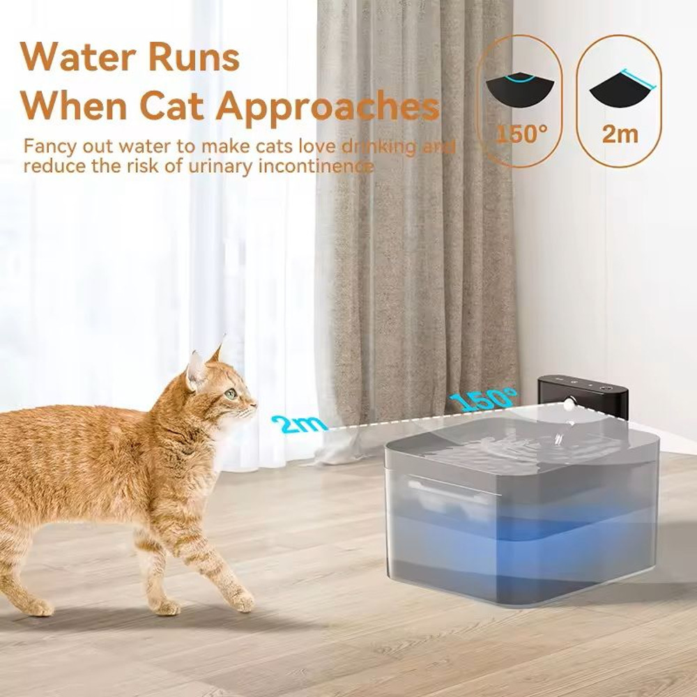 Wireless Automatic Pet Water Fountain With Infrared Sensor 3