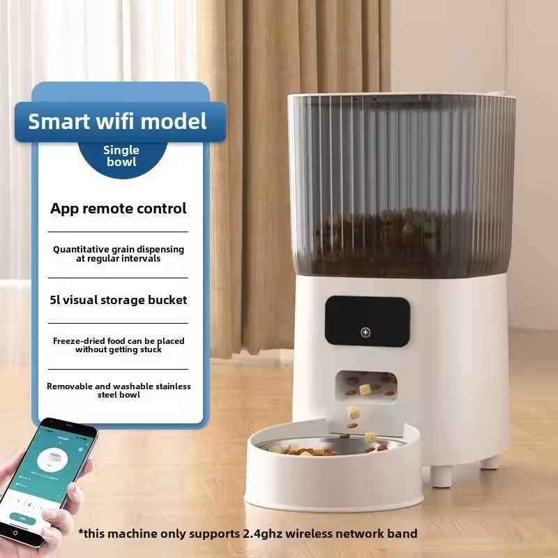 5L Smart Automatic Pet Feeder With Timer WiFi And Camera Options 7