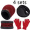 Winter Velvet Hat Scarf Glove Set For Cold Weather Outdoor Wear 1