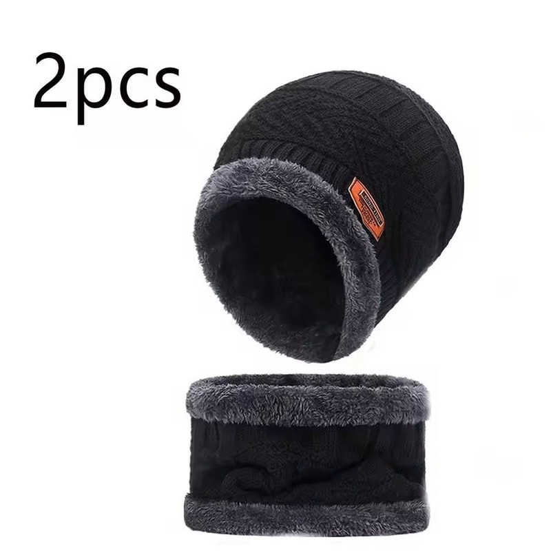 Winter Velvet Hat Scarf Glove Set For Cold Weather Outdoor Wear 6
