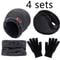 Winter Velvet Hat Scarf Glove Set For Cold Weather Outdoor Wear 10
