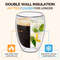 Double Wall Insulated Glass Cups 6 Piece Set 1
