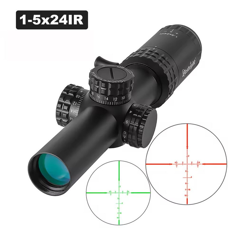 15x24 Tactical Rifle Scope With Red And Green Illuminated Reticle 0