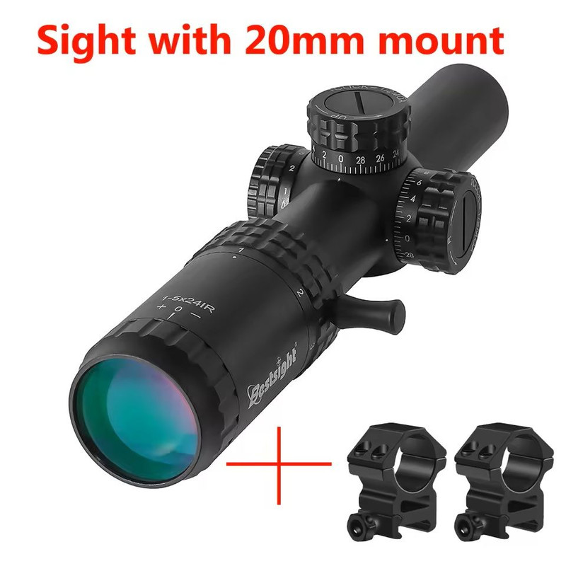 15x24 Tactical Rifle Scope With Red And Green Illuminated Reticle 7