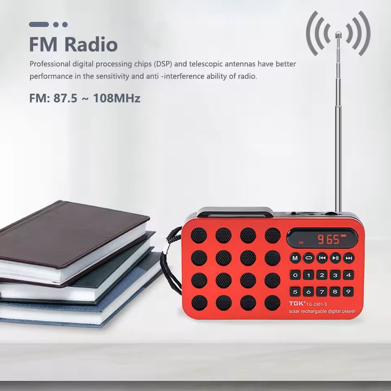 Portable Solar FM Radio With Bluetooth And USB Playback 4