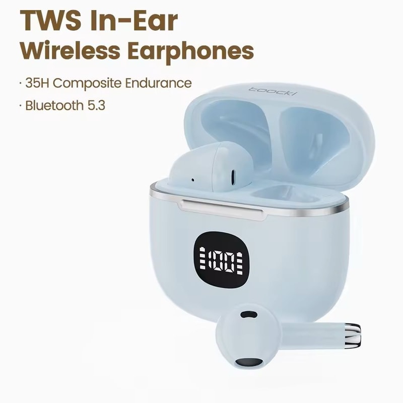 Bluetooth Wireless Earbuds With LED Display And Long Battery Life 5