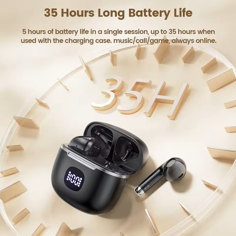 Bluetooth Wireless Earbuds With LED Display And Long Battery Life 4