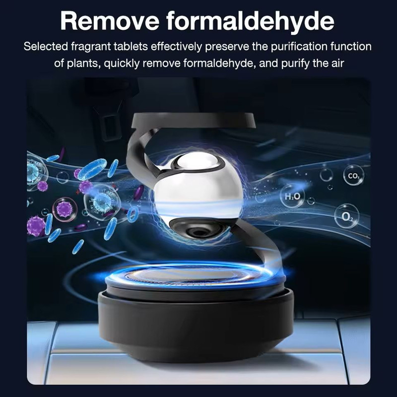 SolarPowered Rotating Car Air Freshener With Fragrance Diffuser 5