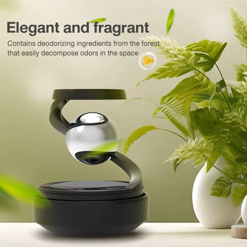 SolarPowered Rotating Car Air Freshener With Fragrance Diffuser 3