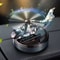 Solar Helicopter Car Air Freshener With Rotating Propeller Diffuser 0