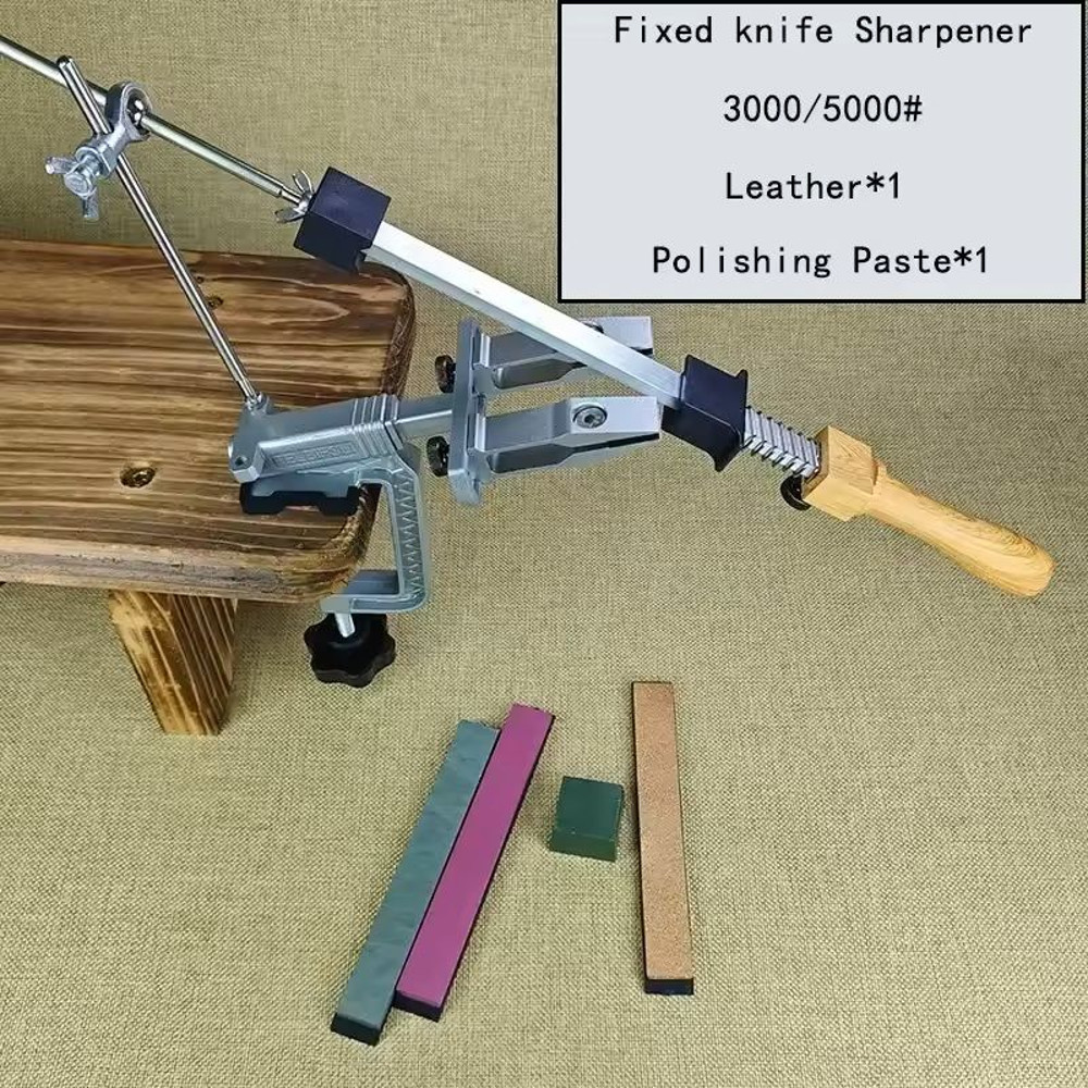 Professional Fixed Knife Sharpener System With Diamond Whetstones 11