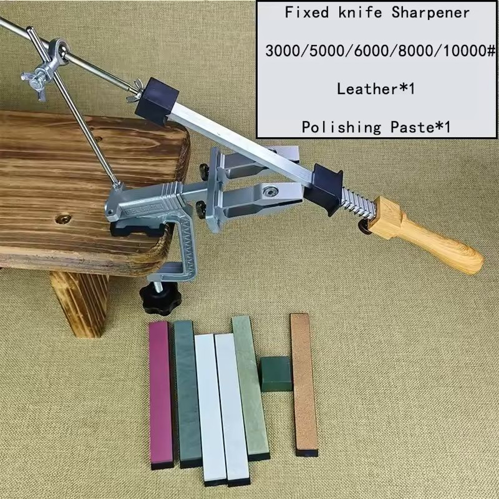 Professional Fixed Knife Sharpener System With Diamond Whetstones 12