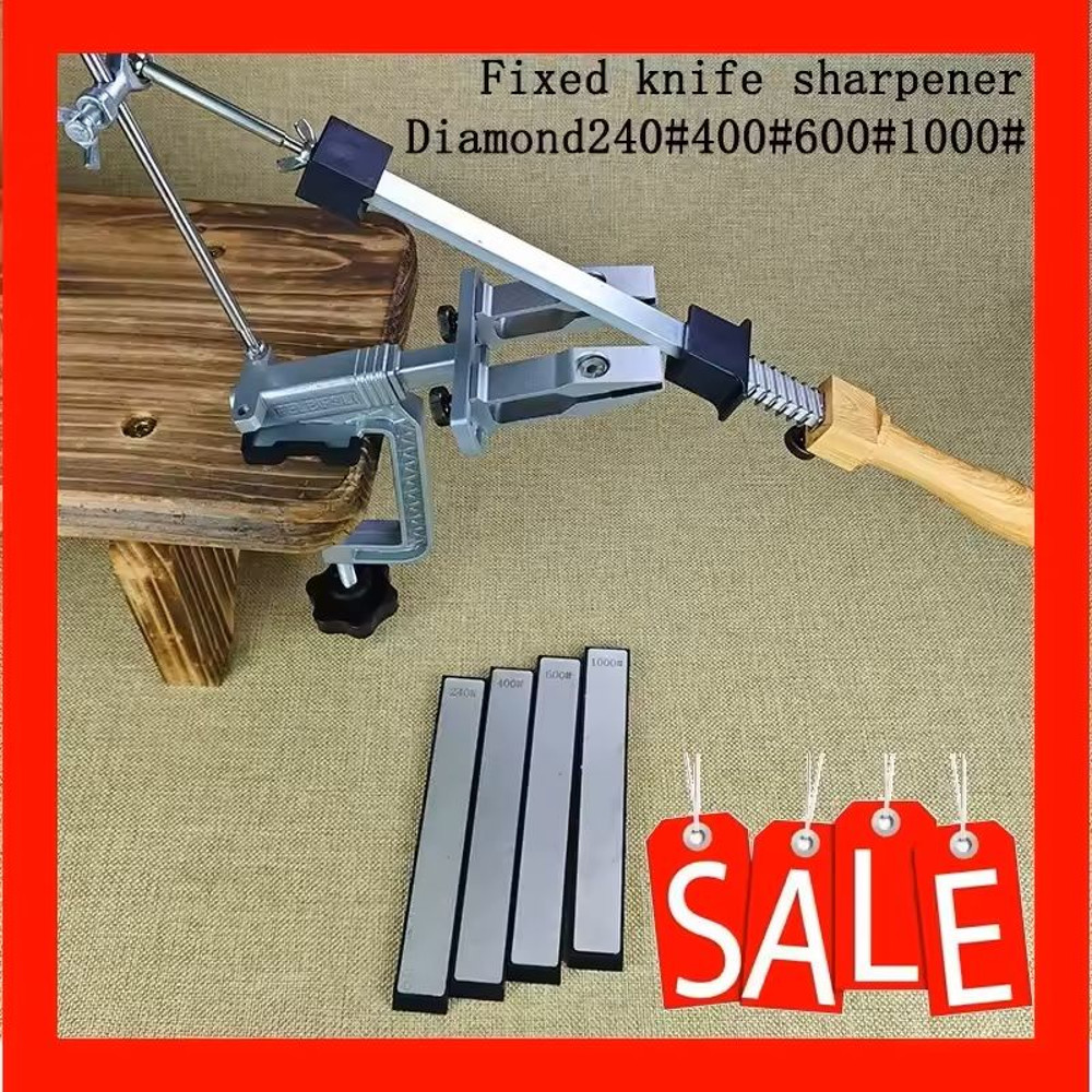 Professional Fixed Knife Sharpener System With Diamond Whetstones 7