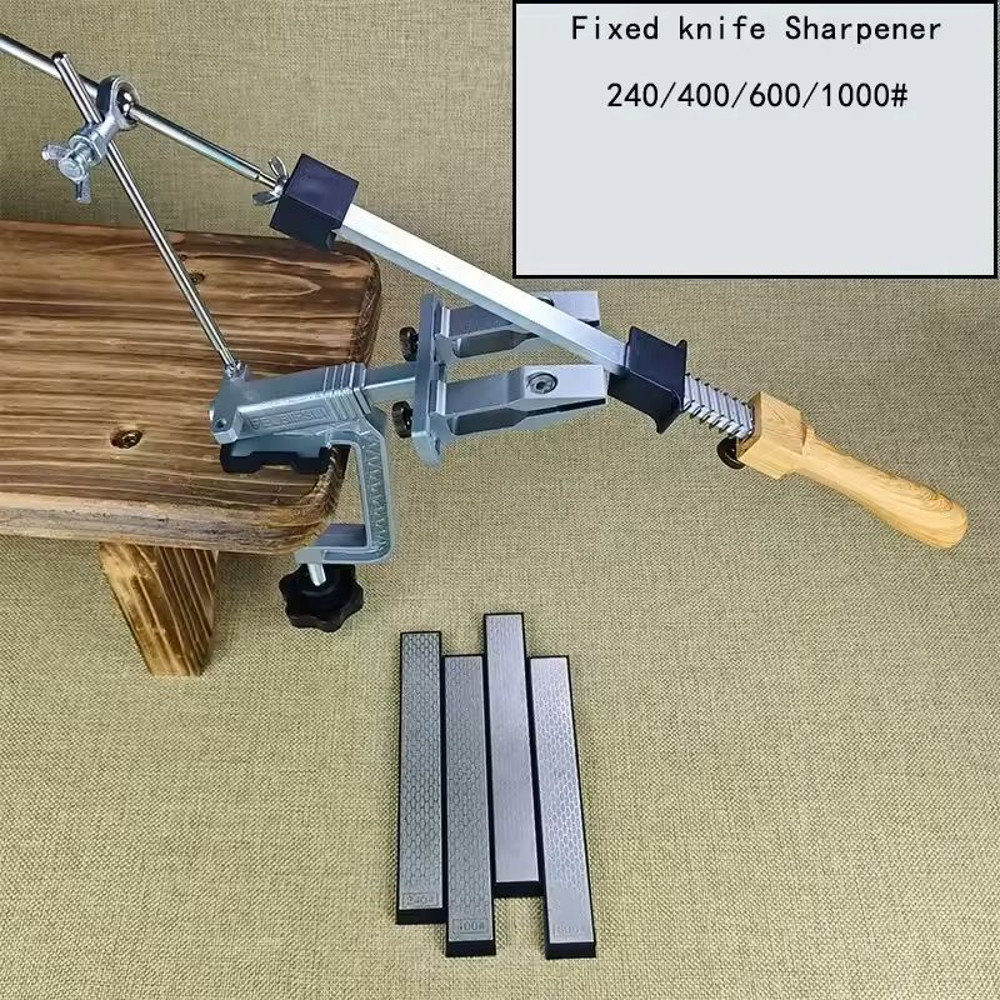 Professional Fixed Knife Sharpener System With Diamond Whetstones 8
