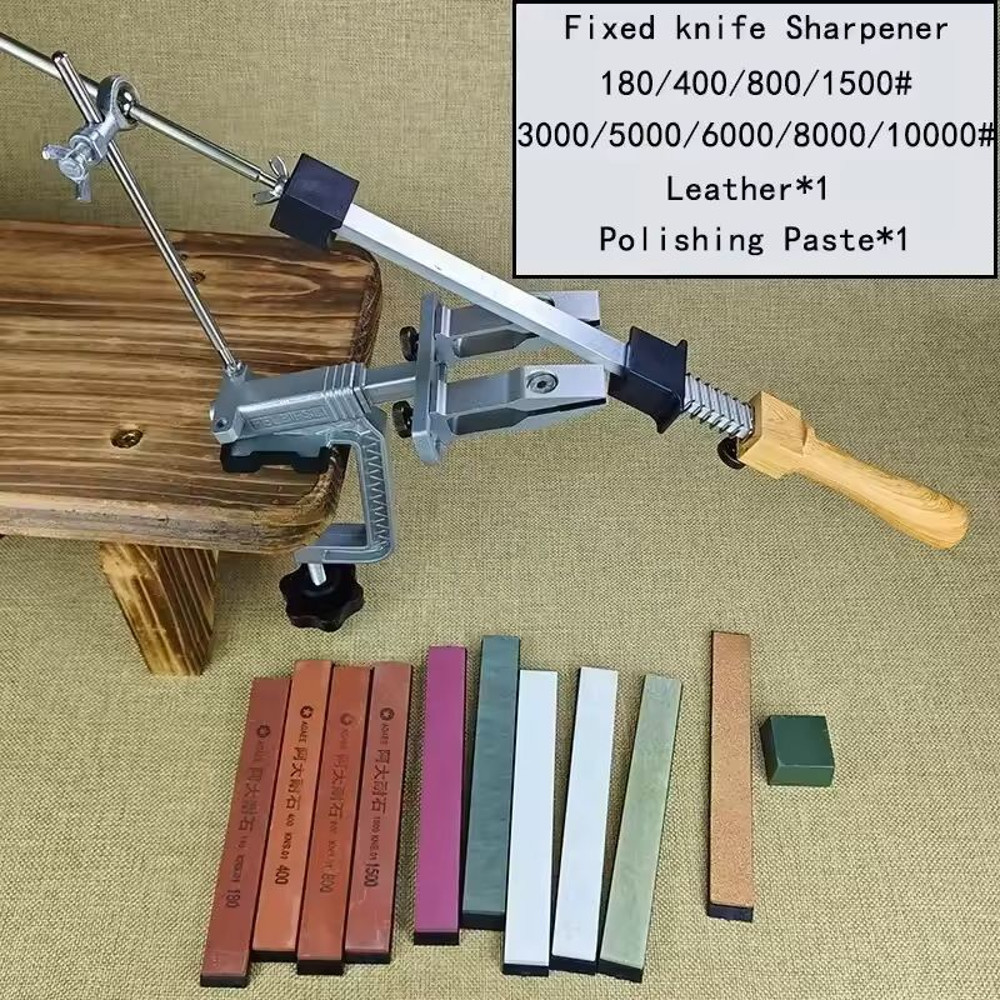 Professional Fixed Knife Sharpener System With Diamond Whetstones 14