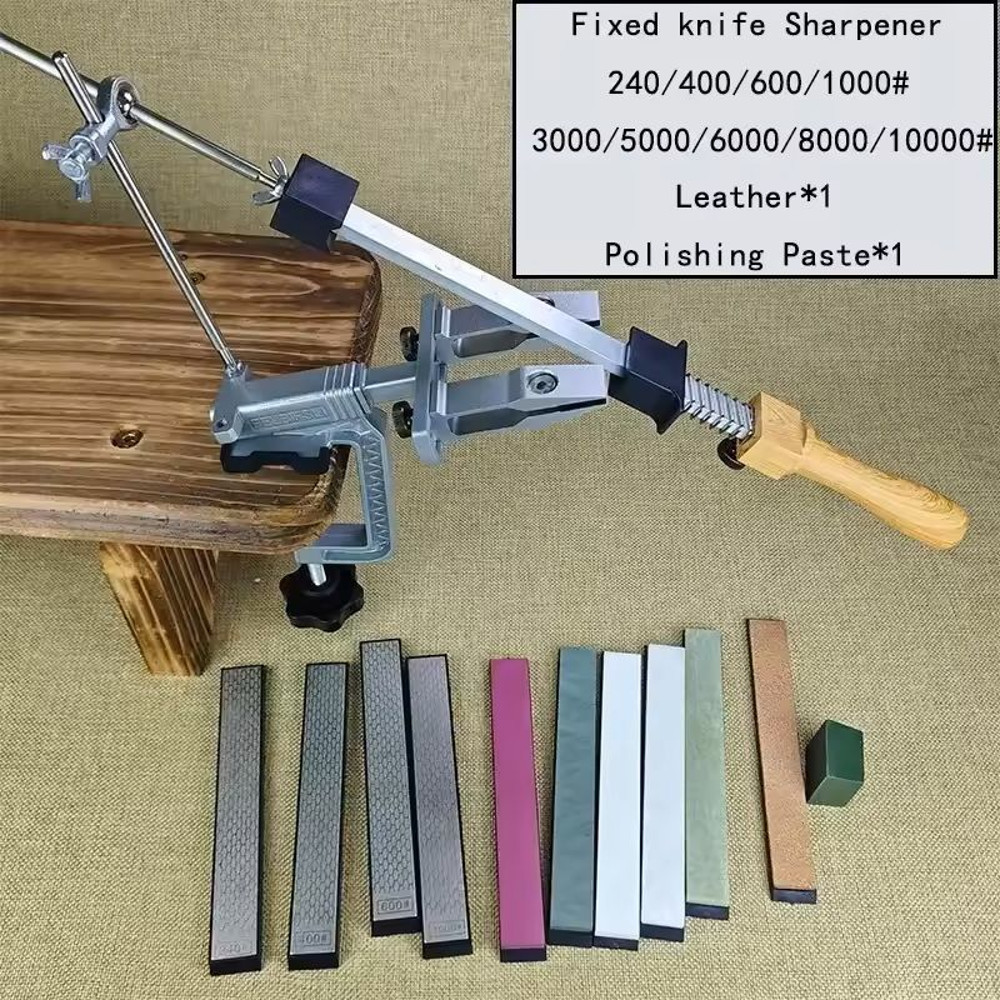 Professional Fixed Knife Sharpener System With Diamond Whetstones 18