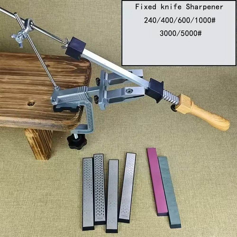 Professional Fixed Knife Sharpener System With Diamond Whetstones 22