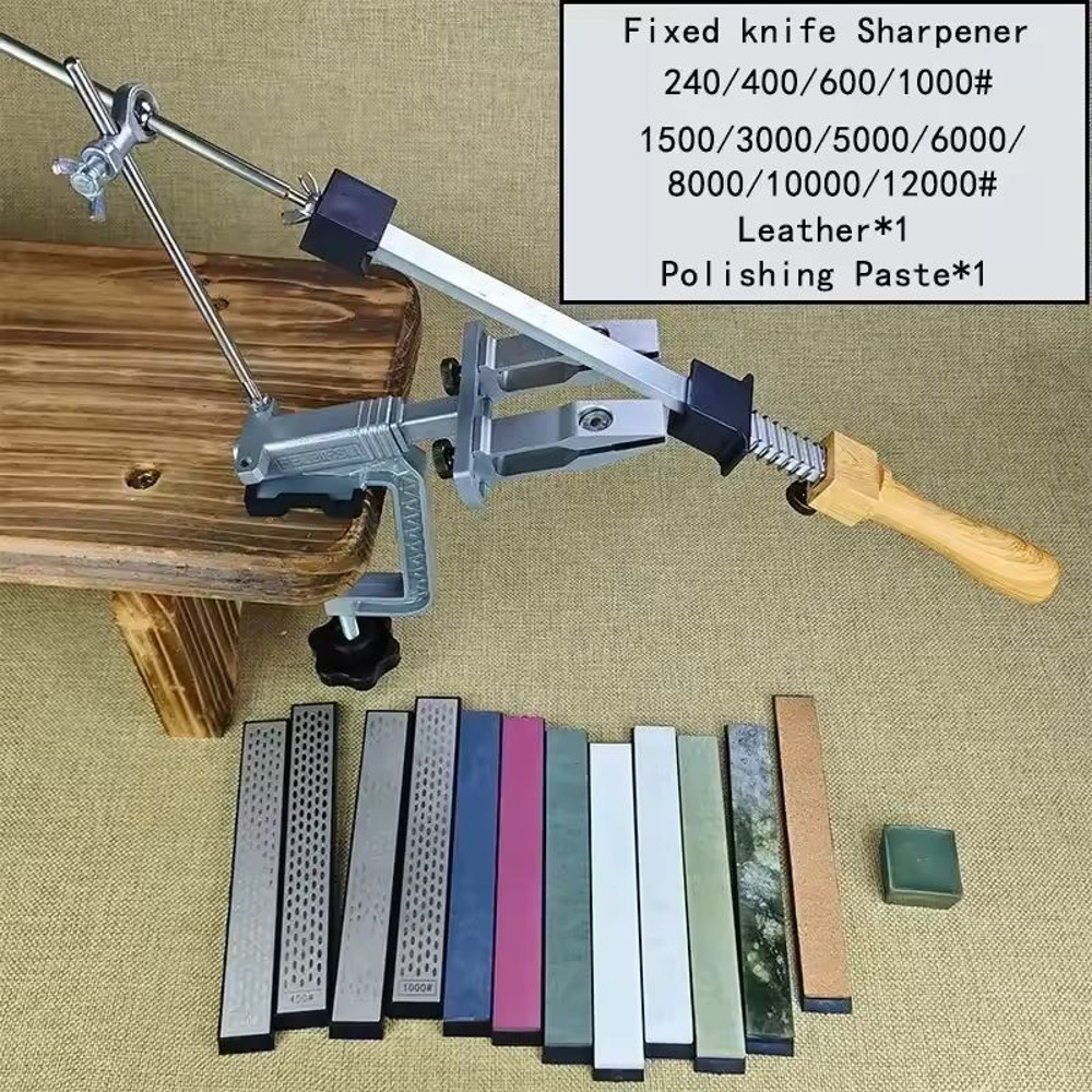 Professional Fixed Knife Sharpener System With Diamond Whetstones 25