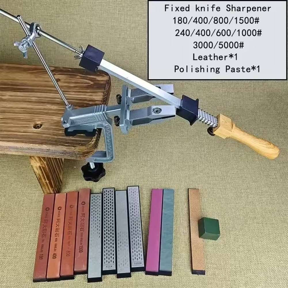 Professional Fixed Knife Sharpener System With Diamond Whetstones 26