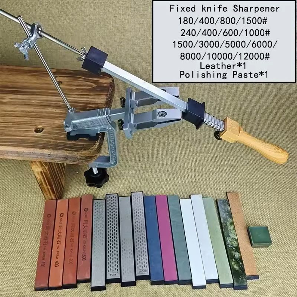 Professional Fixed Knife Sharpener System With Diamond Whetstones 28