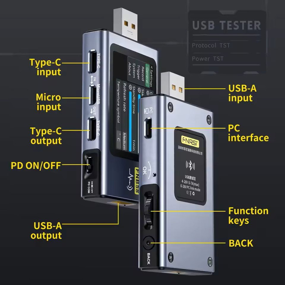 USB Tester Voltmeter And Ammeter With Fast Charge Detection 2