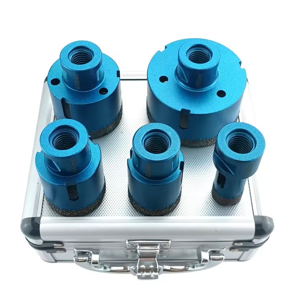 5Piece Dry Drill Bit Set For Porcelain Tile And Granite With M14 Thread 0