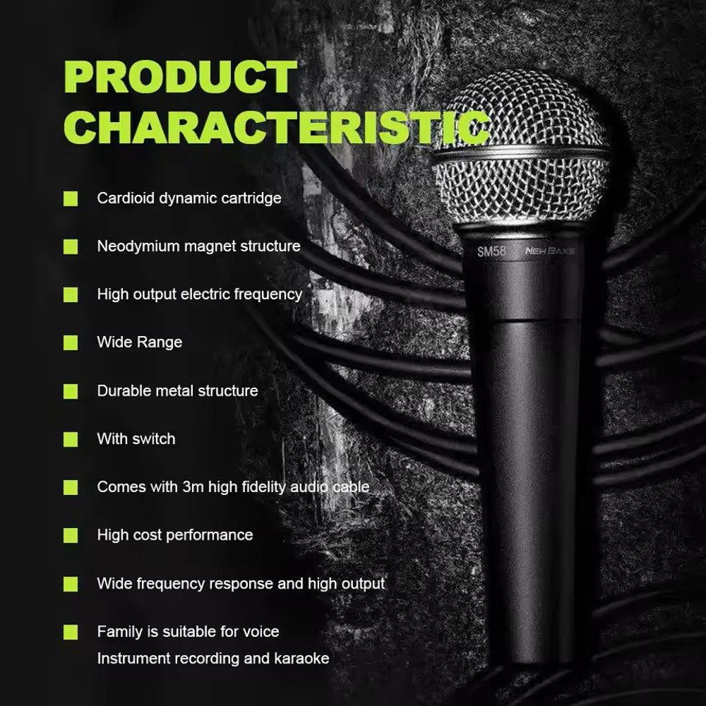 Professional Cardioid Dynamic Microphone For Vocals And Recording 1
