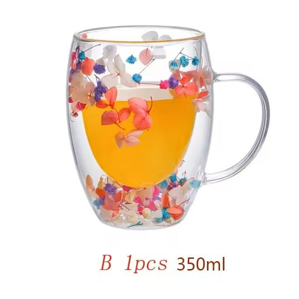 Double Wall Glass Coffee Mug With Handle 8