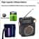 Portable Bluetooth Radio With FM AM SW And LED Flashlight 2