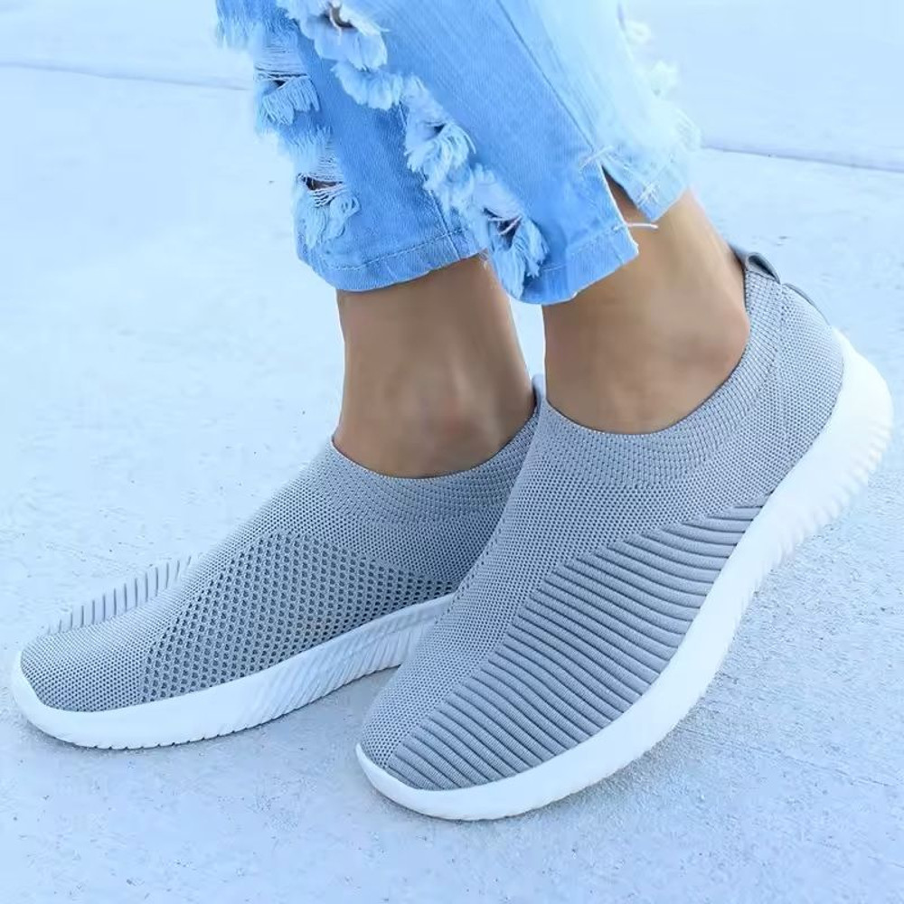 Womens White SlipOn Casual Sneakers 0