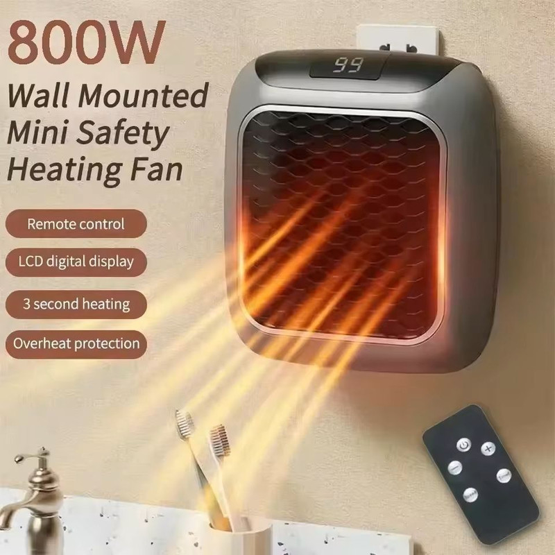 Mini Wall Mounted Electric Heater With Remote Control 4