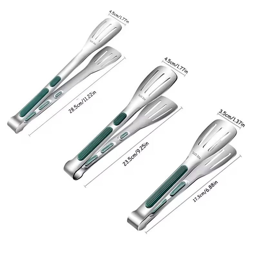 NonSlip Stainless Steel Food Tongs For Cooking And Grilling 5