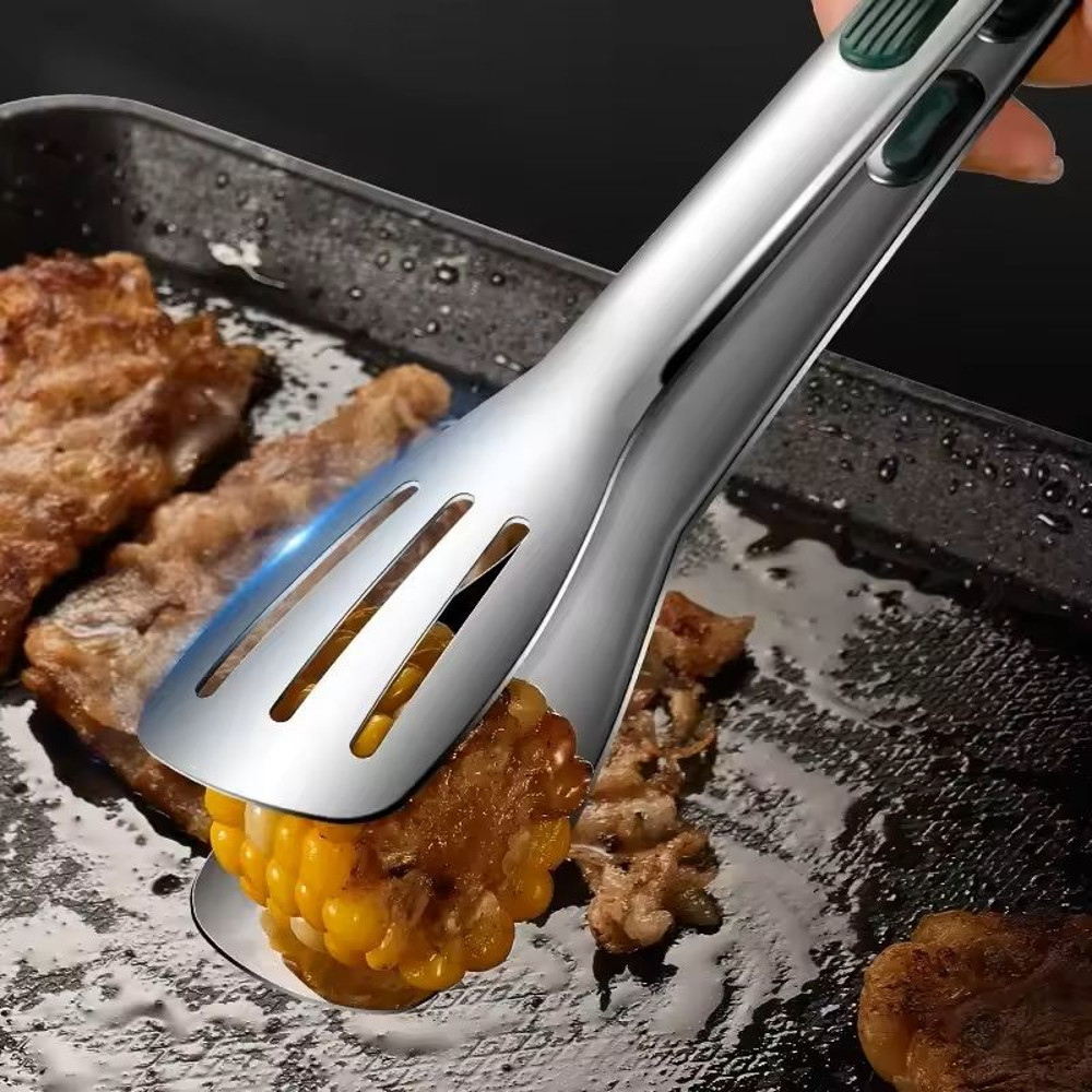 NonSlip Stainless Steel Food Tongs For Cooking And Grilling 4