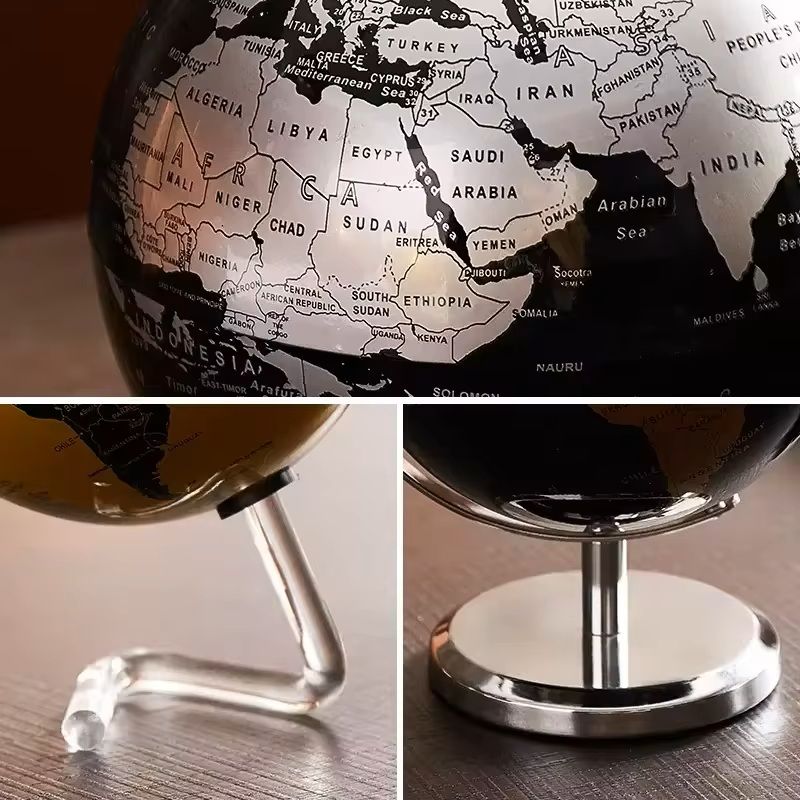 Creative Metal Rotating Globe For Desk And Classroom Decor 3