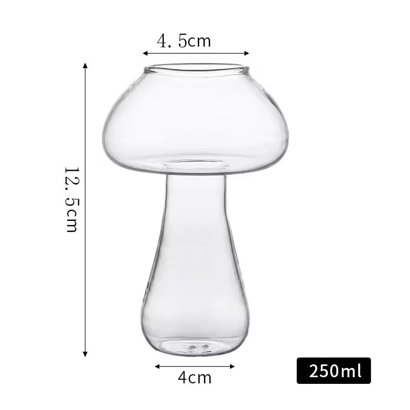 Mushroom Cocktail Glass Cup With Straw For Drinks And Coffee 3