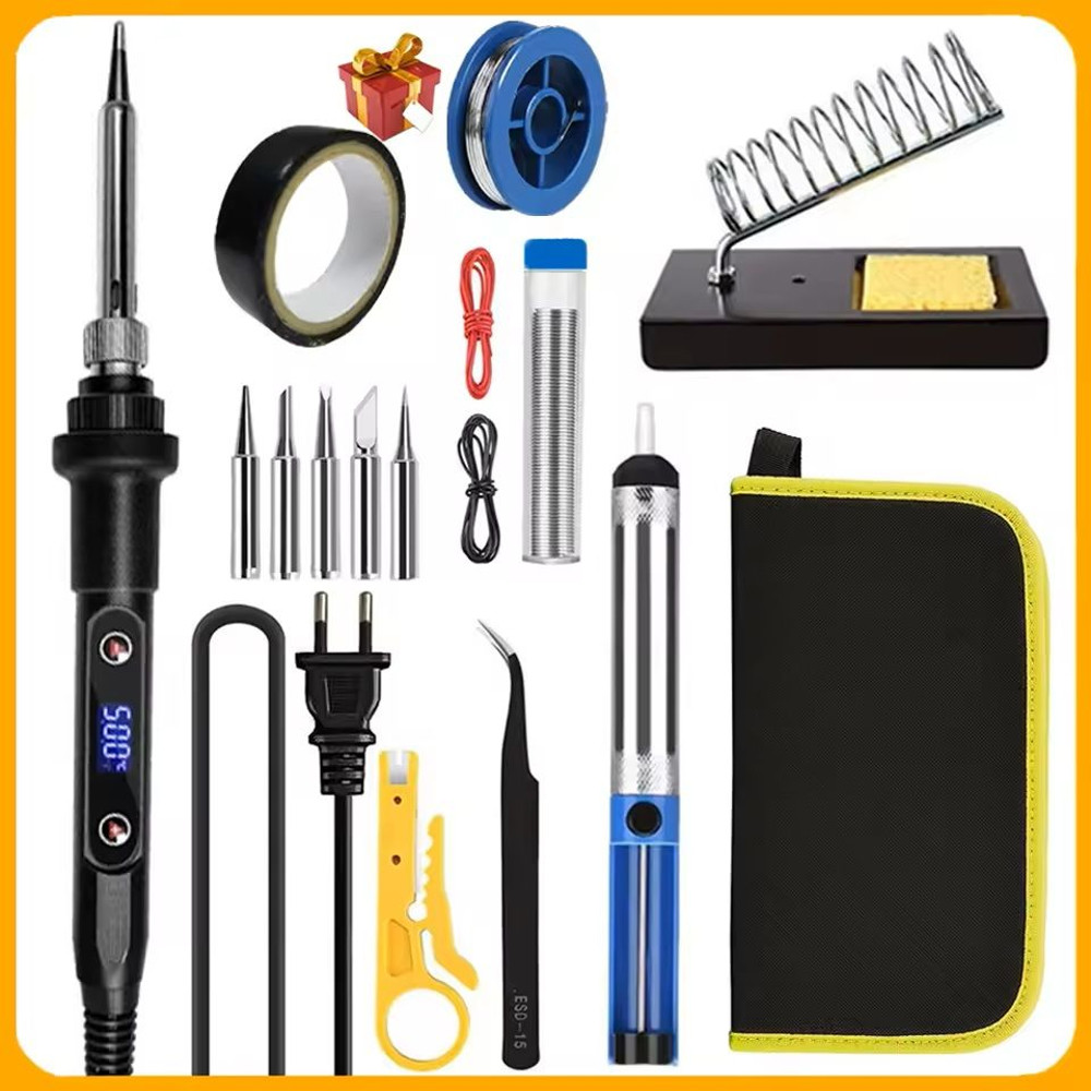 Electric Soldering Iron Kit With Adjustable Temperature And LCD Display 12