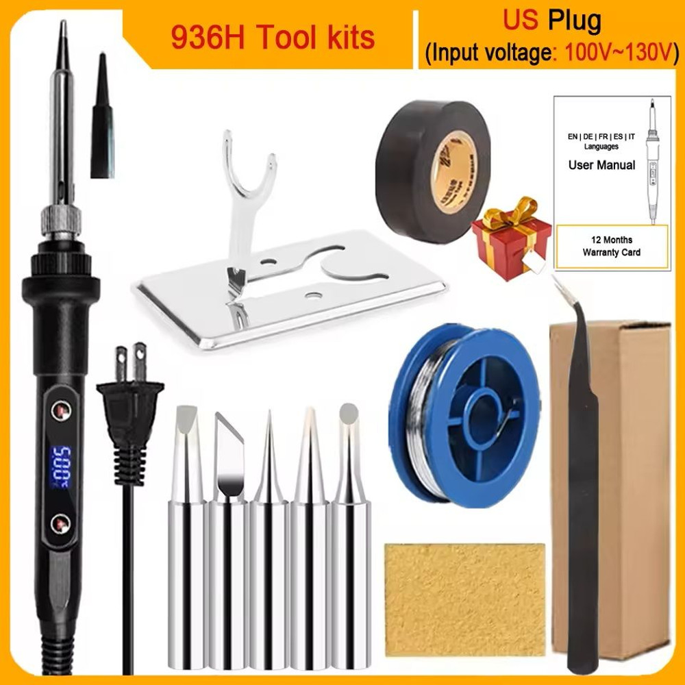 Electric Soldering Iron Kit With Adjustable Temperature And LCD Display 7
