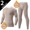 2pcs Mens Solid Color Thermal Underwear Set For Fall And Winter 5