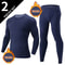 2pcs Mens Solid Color Thermal Underwear Set For Fall And Winter 6