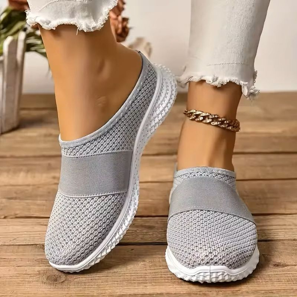 Womens Solid Color Soft Sole Platform Mules 1