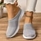 Womens Solid Color Soft Sole Platform Mules 1