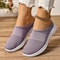 Womens Solid Color Soft Sole Platform Mules 3