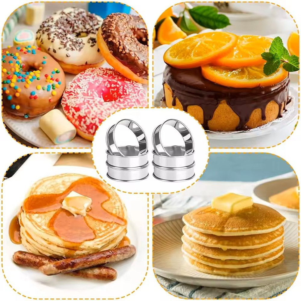 Stainless Steel Tart Ring Set For Baking And Pastry 2pcs 0